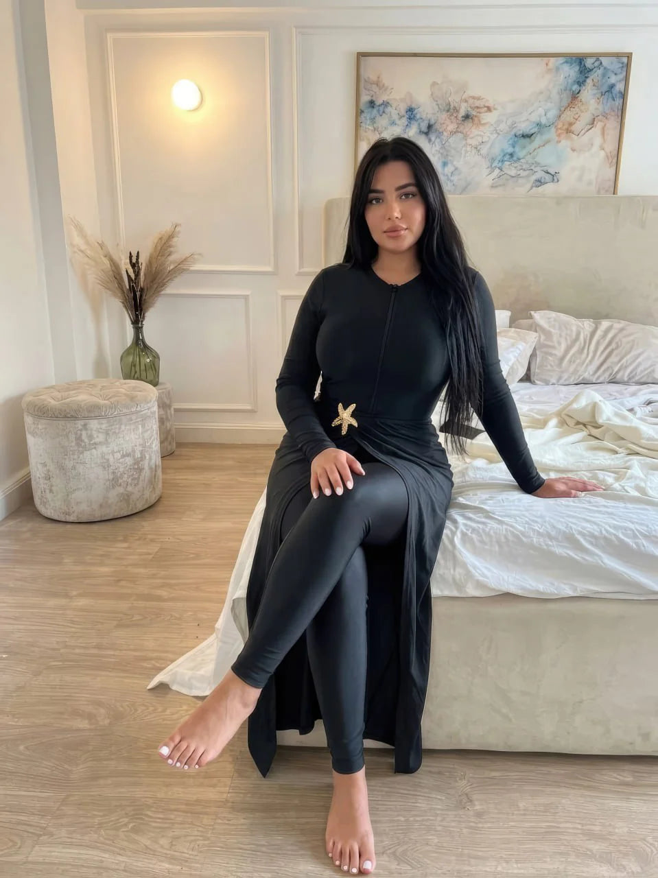 Maillot de bain musulman Burkini Étoile vue de dos par Xenia