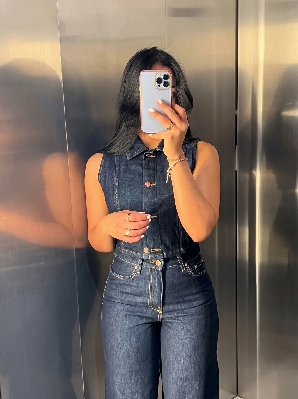 Ensemble denim femme long Xenia