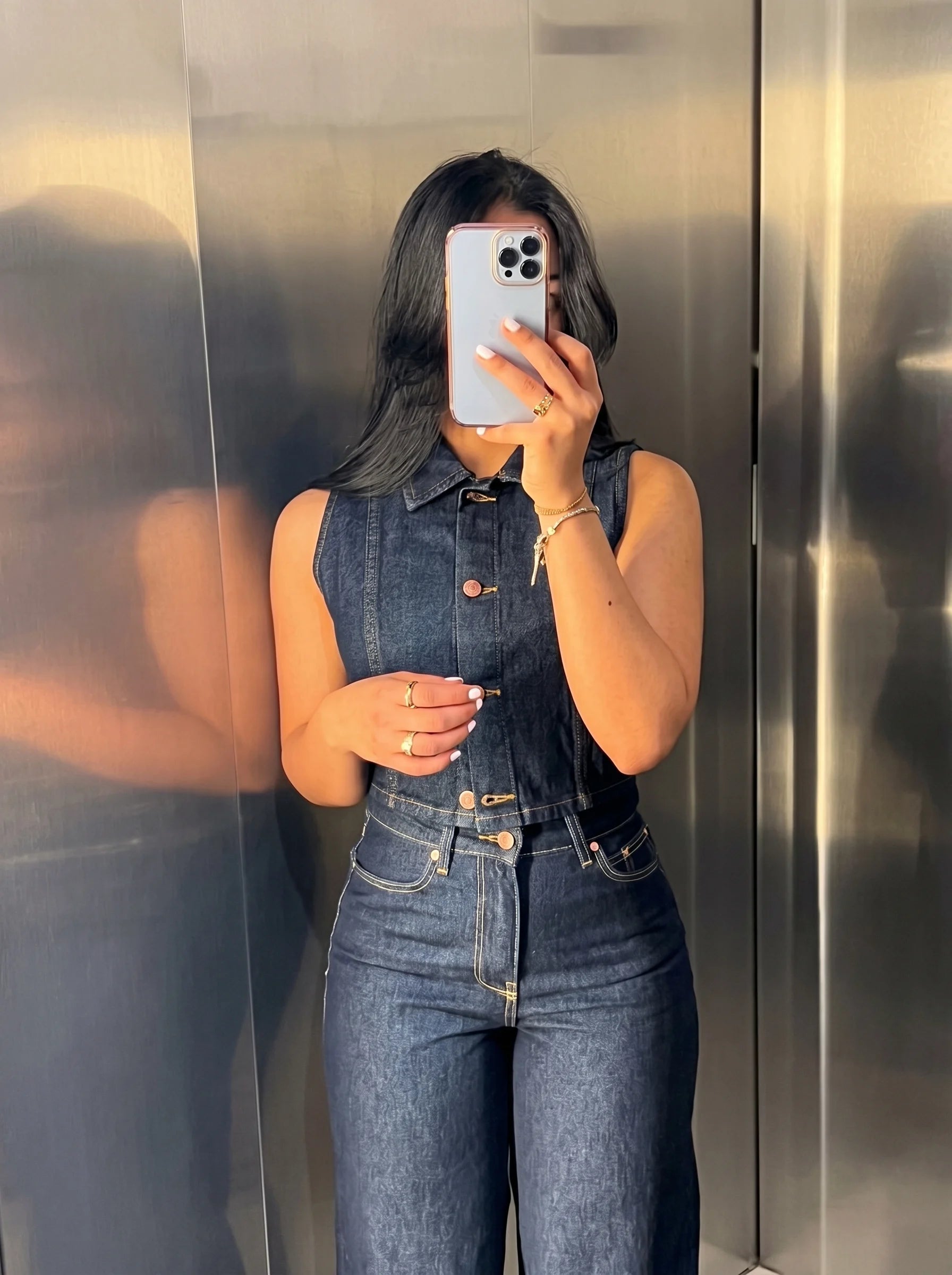 Ensemble denim femme long Xenia